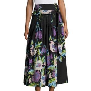 DIANE VON FURSTENBERG WOMEN'S LONG PRINTED WRAP SKIRT SIZE 0